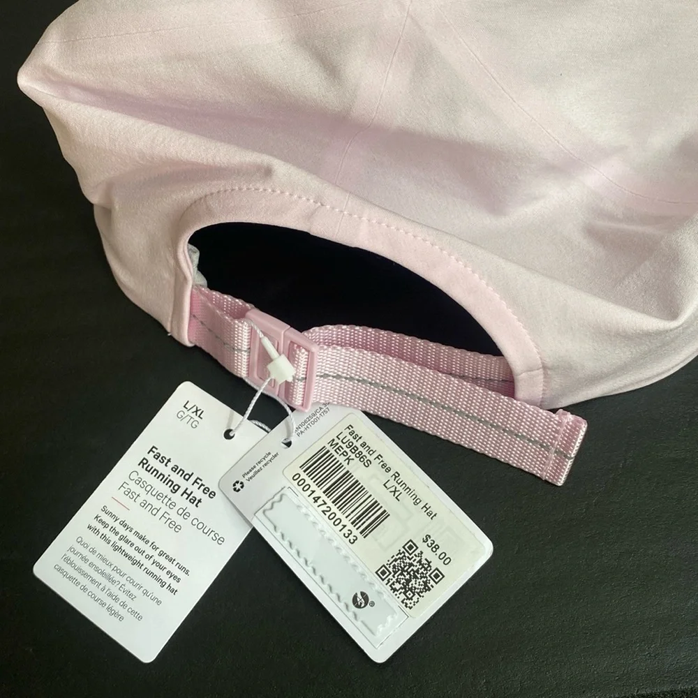 Lululemon Fast and Free Running Hat, Color‎ Meadow Pink, NWT, Unisex, Size L/XL
